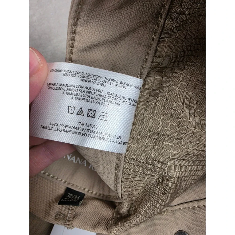 Banana Republic Pants Mens 38x34 Khaki Polyester Performance Chino *Read